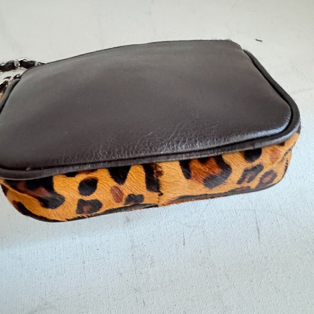 Banana Republic Animal Print Cow skin Little Crossbody Bag on Chain - Picture 5 of 7